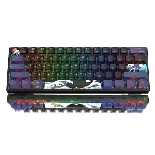 Womier 60% Percent Keyboard Gaming, Creamy Mechanical Wired Keyboard Anime | Compact RGB Gaming Keyboard with Hot-Swappable Switches thumbnail 1