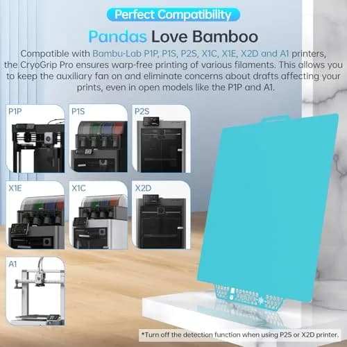 BIQU CryoGrip Pro Glacier 257x257mm Panda Build Plate for Bambu Lab 3D Printers | Upgrade Removable Surface Platform thumbnail 4