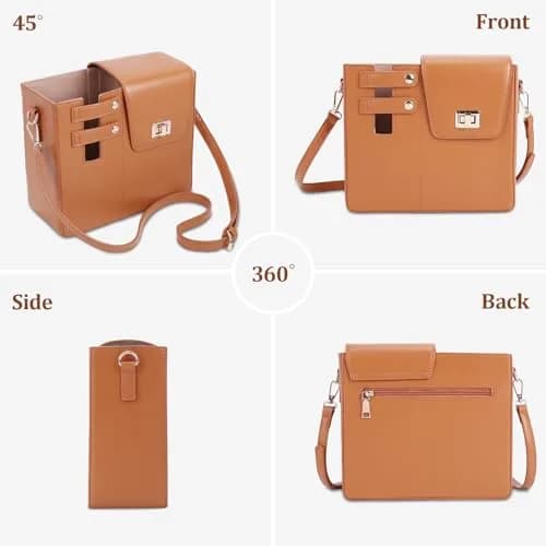 BBIQI Crossbody Water Bottle Purse for 40oz Tumbler Waterproof Faux Leather Adjustable Strap thumbnail 7