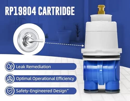Sxtrrdnary RP19804 Shower Cartridge Compatible with Delta 1300/1400 Series | Pressure-Balanced, Tool-Free Fit thumbnail 4