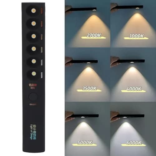 ZJchao Portable Color Temperature Lamp Stick 235mm (9.25in) | 6 Modes Photography Light Wand for Daily Lighting thumbnail 2