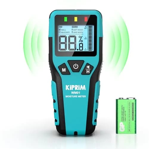 Kiprim WM01 Pinless Moisture Tester for Wood, Walls & Masonry | 40mm Depth Detection thumbnail 1