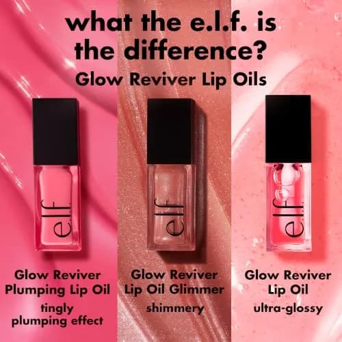 e.l.f. Glow Reviver Lip Oil Crystal Baller | Hydrating Glossy Sheer Pop of Color thumbnail 5