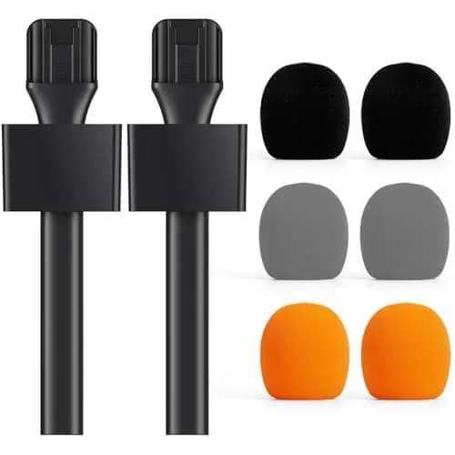 TONOR Handheld Adaptor for Wireless Microphone & Lavalier Mic | 2-Pack, Compatible with DJI, Rode, Hollyland, Custom Flag, Windshields thumbnail 1
