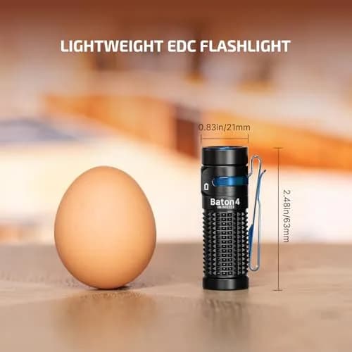 OLIGHT Baton4 Rechargeable LED Flashlight | 1300 Lumens, Compact, 6 Modes, Magnetic Tail, IPX8 Waterproof thumbnail 9
