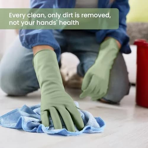 SIFANGKE Rubber Cleaning Gloves for Dishwashing 4 Pairs Large | Non-Slip Household Gloves thumbnail 5