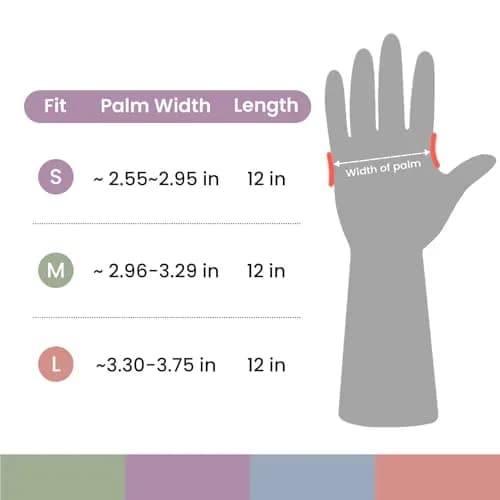 SIFANGKE Rubber Cleaning Gloves for Dishwashing 4 Pairs Large | Non-Slip Household Gloves thumbnail 7