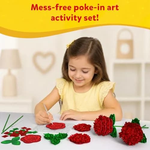 Skillmatics Poke-in Art Rose Bouquet Wood Craft Kit | Mess-Free DIY Activity for Kids Ages 4-9 thumbnail 2