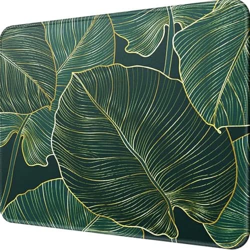MROCO Green Leaves Mouse Pad 21.5cm (8.5 Inch) x 27.9cm (11 Inch) | Smooth Glide & Precise Control thumbnail 1