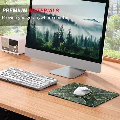 MROCO Green Leaves Mouse Pad 21.5cm (8.5 Inch) x 27.9cm (11 Inch) | Smooth Glide & Precise Control thumbnail 6