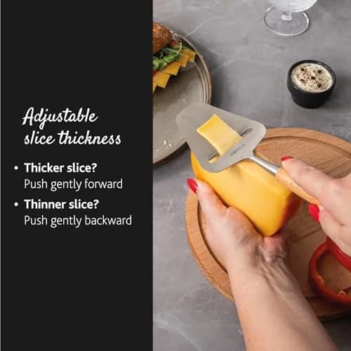 BOSKA Amigo Cheese Slicer with Beech Wood Handle & Stainless Steel Blade | 25.5 cm (9.84 inches) thumbnail 5
