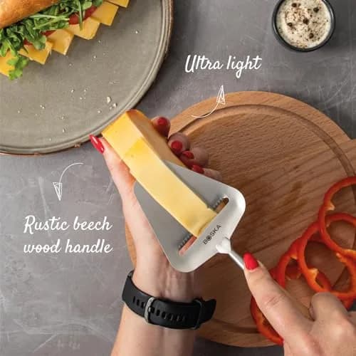 BOSKA Amigo Cheese Slicer with Beech Wood Handle & Stainless Steel Blade | 25.5 cm (9.84 inches) thumbnail 6