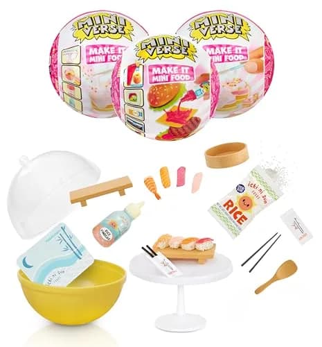 MGA's Miniverse Make It Mini Food Diner Series 3 Sushi Restaurant Bundle (3 Pack) Mini Collectibles - Resin Play, DIY, Collectors, 8+ thumbnail 1