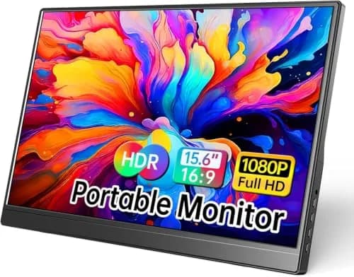 WCV 15.6 Inch Portable Monitor 1080P USB-C HDMI Ultra-Slim Travel Screen with Kickstand thumbnail 1