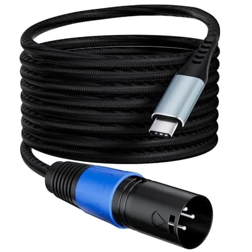 Mugteeve USB C to XLR Male Speaker Cable 10 Feet | Hi-Fi DAC Audio Support for Mixer, AMP, Studio Monitors thumbnail 1