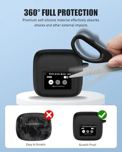 YAJOJO Black Portable Electronic Device Cover | Silicone Skin with Keychain & Lanyard (0.032kg) thumbnail 3