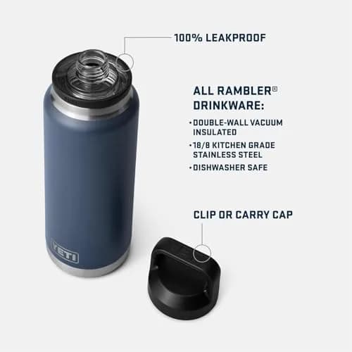 YETI Rambler 36 oz Bottle with Chug Cap, Cape Taupe | Vacuum Insulated Stainless Steel Water Bottle (1080ml / 36.5oz) thumbnail 2