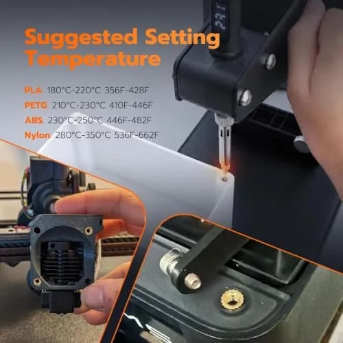 3DZWMAN Vertical Heat Set Insert Tool Press with 60W Soldering Iron & M2-M8 Tips | 210mm Insertion Height thumbnail 5