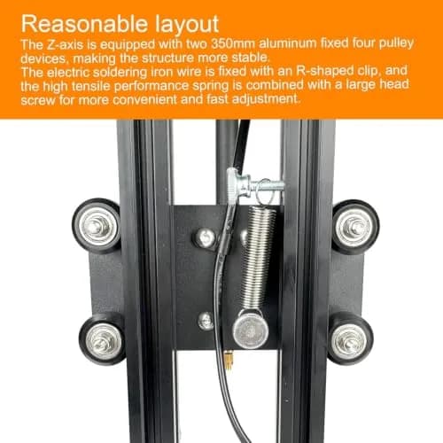 3DZWMAN Vertical Heat Set Insert Tool Press with 60W Soldering Iron & M2-M8 Tips | 210mm Insertion Height thumbnail 7