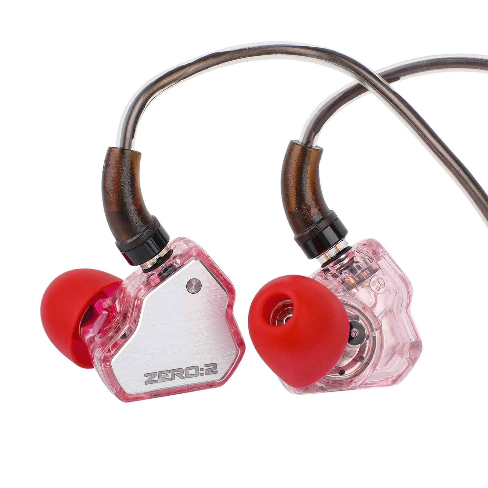 Linsoul 7Hz x Crinacle Zero:2 Wired In-Ear Monitor Earphones 1.25m (4.1ft) Cable | Audiophile-Tuned Dynamic Driver IEMs — Pink