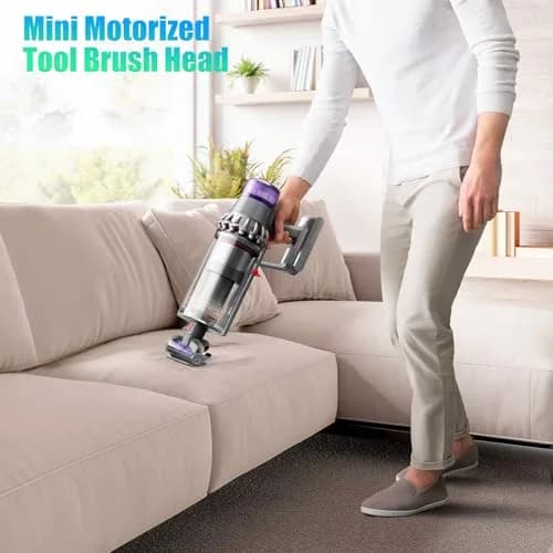 Vanclearidea Mini Motorized Tool Brush Head for Dyson V7-V15 Vacuums | 30W Powerful Suction, Anti-Tangle Pet Hair Attachment thumbnail 6