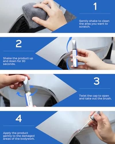 PARTS4EV Tourmaline Blue Metallic Touch Up Paint Pen 12ml (0.41 Fl Oz) | Exact Match for Volkswagen Chips & Nicks thumbnail 5