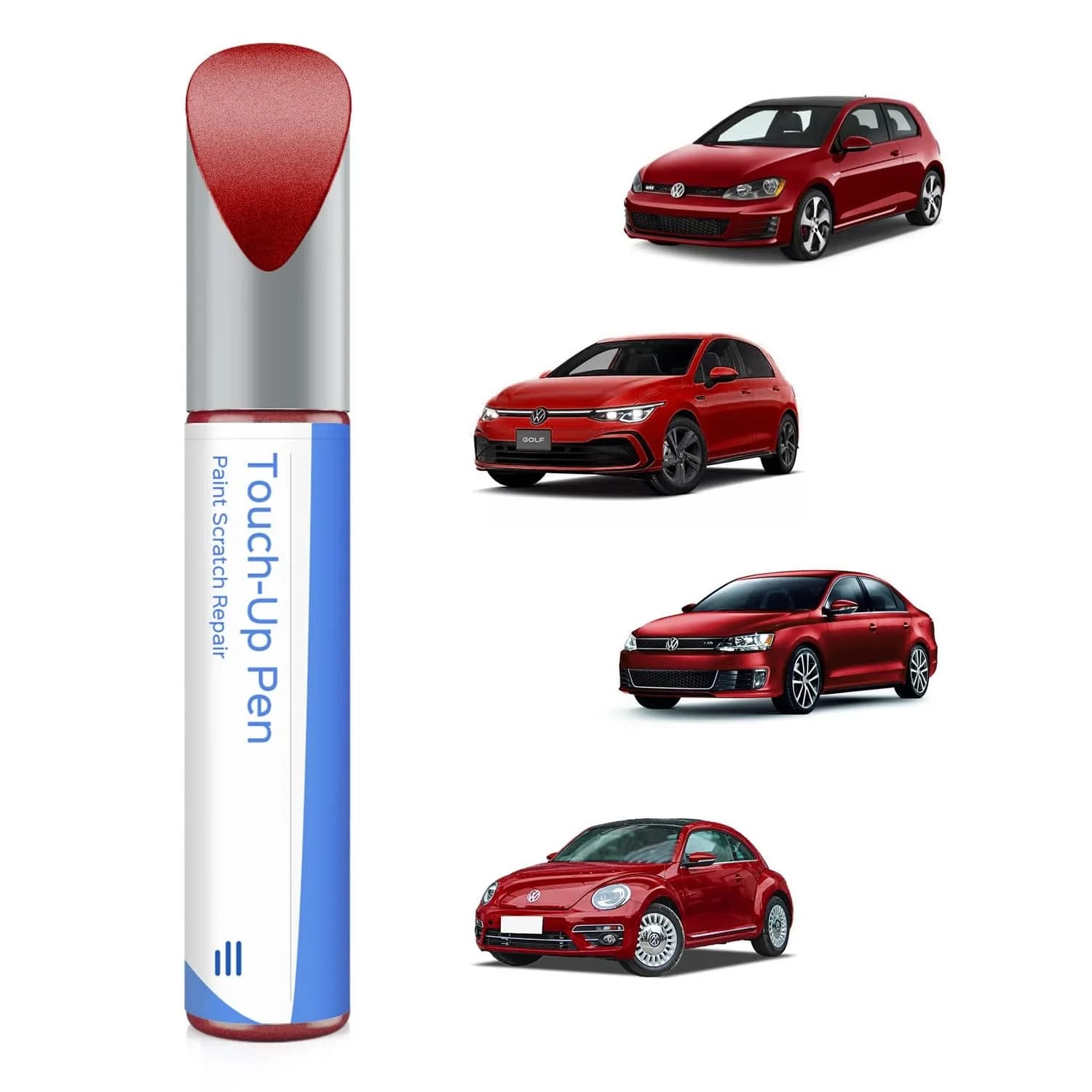 PARTS4EV LA9W/1K Carbon Steel Pearl Touch Up Paint 12ml (0.41 Fl Oz) | Volkswagen Exact Match for Chips and Nicks — Tornado Red