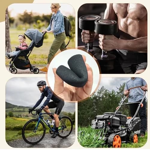 AKLVBL Black 4 Pcs Universal Handle Grips 10.9cm (4.3 Inch) | NBR Rubber Foam Comfort Grip for Gym, Bike, Tools thumbnail 6