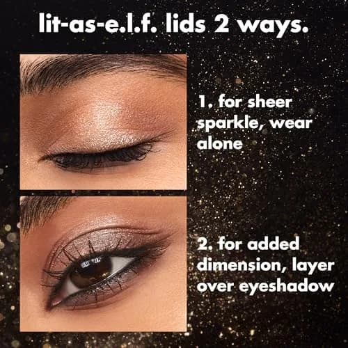 e.l.f. Fine As Fleck Glitter Eyeshadow, Filthy Rich | Shimmery Finish, Vegan & Cruelty-Free thumbnail 2