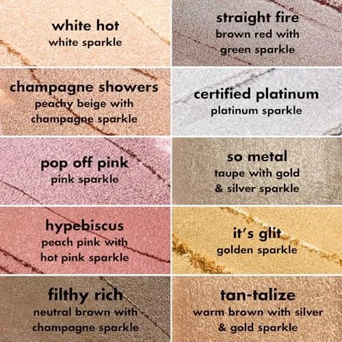 e.l.f. Fine As Fleck Glitter Eyeshadow Champagne Showers 1.98g (0.07 oz) | Long-Lasting Sheer Eye Makeup With Shimmer Finish thumbnail 3