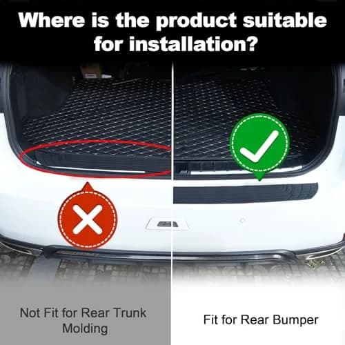SINGARO Car Rear Bumper Protector 42inch x3.4inch | Rubber Anti-Scratch Exterior Accessory thumbnail 5