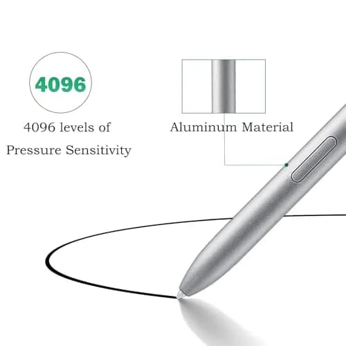 Peixiong Galaxy Book5 360 / Book5 Pro 360 S Pen Replacement | Silver, 4096 Pressure Levels thumbnail 3