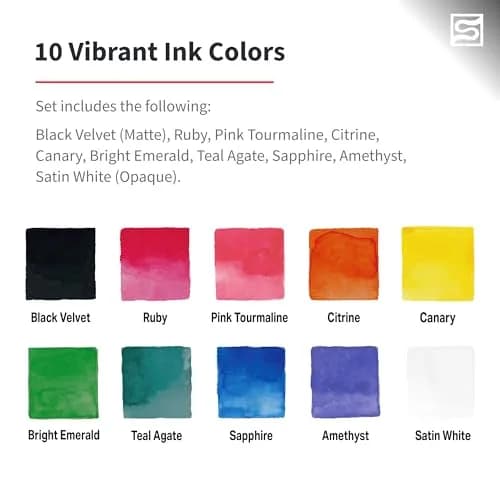 Speedball India Ink Set, 11 Piece | High-Quality Pigment for Artists & Hobbyists thumbnail 4