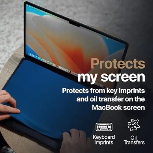 Kuzy Microfiber Screen Cleaner & Keyboard Protector for MacBook 16" & Air 15" | Scratch-Free, 13 x 8.5 inches thumbnail 2