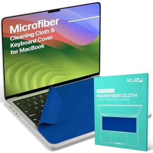 Kuzy Microfiber Screen Cleaner & Keyboard Protector for MacBook 14" & Air 13" Navy Blue | Scratch-Free & Anti-Imprint thumbnail 1