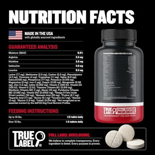Bully Max 2-in-1 Muscle Builder Chewable Tablets for Dogs - 60 Tabs (2 Bottles) thumbnail 6
