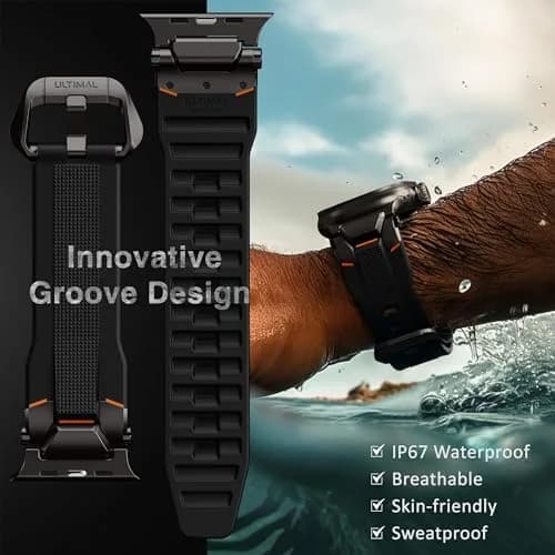 ULTIMAL Watch Band for Apple Watch Ultra 49mm | Sweat-Resistant TPU Strap, Secure Fit, Easy Swap thumbnail 2