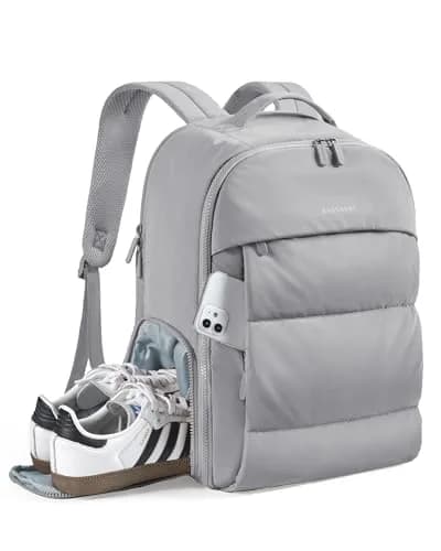BAGSMART Travel Backpack for Women, 30L, Grey | Airline Approved, Shoe & Wet Pocket thumbnail 1