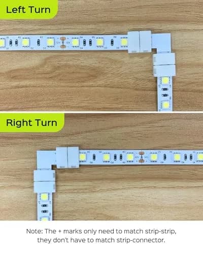 JACKYLED 10mm 2-Pin LED Strip Connectors for LED Strip Lights, 10 Pack | Seamless, Solderless Extension for Home Lighting thumbnail 6