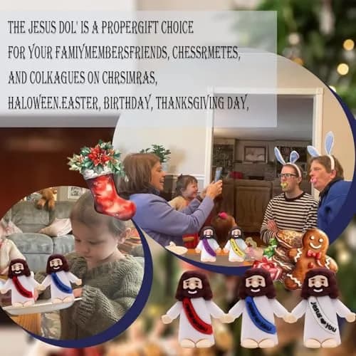 AKFAHOIF 60PCS Little Jesus Figures, Mini Jesus Figurines in Bulk, Multicolor Tiny Jesus Figures, Miniature Figurines to Hide and Seek Religious Gifts for Easter Egg Stuffers thumbnail 6