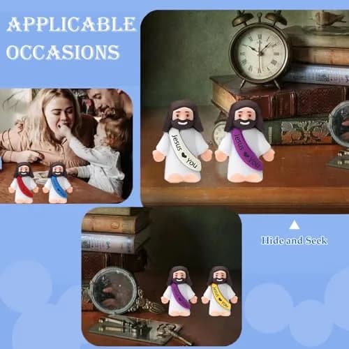 AKFAHOIF Little Jesus Figures 30-Pack Multicolor | Religious Gifts for Easter Egg Stuffers thumbnail 5