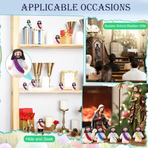 AKFAHOIF Little Jesus Figures 30-Pack Multicolor | Religious Gifts for Easter Egg Stuffers thumbnail 8