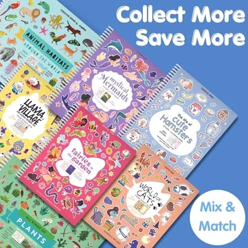 CUPKIN Life of Cute Bunnies Sticker Book with Coloring Pages, 300+ Stickers for Toddlers Ages 2-8 thumbnail 2