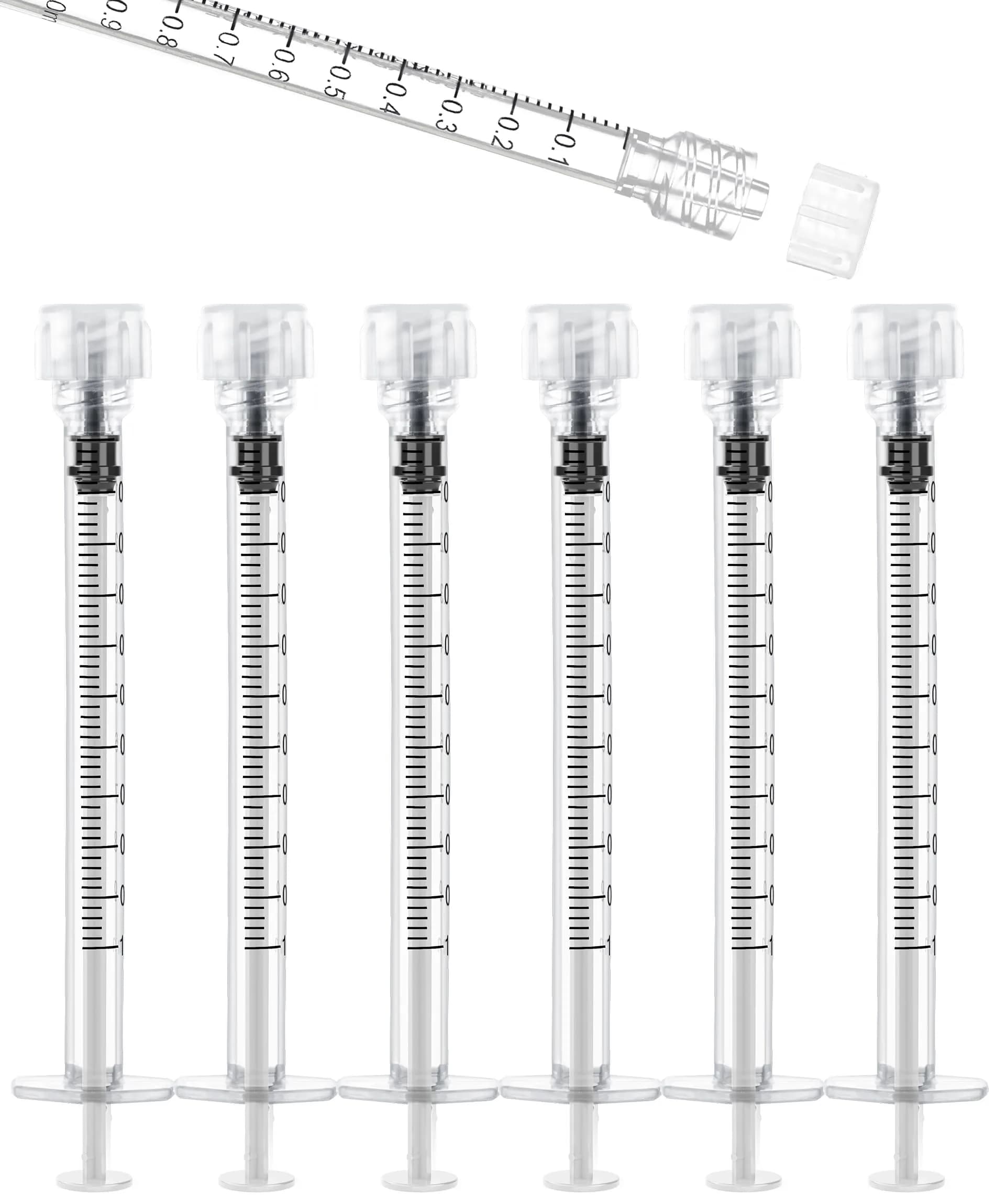 ginallt 1mL Luer Lock Syringes Without Needle, 20 Pack | Sterile, Individually Wrapped, Leak-Free - main product image