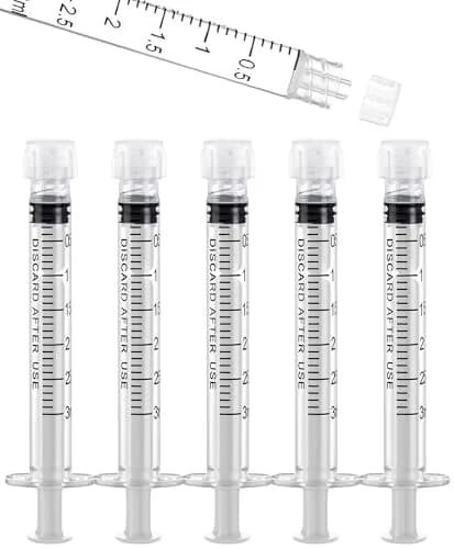 ginallt 3mL Luer Lock Syringes Without Needle - Sterile Syringe with Cap, 50 Pack (150 mL Total) thumbnail 1