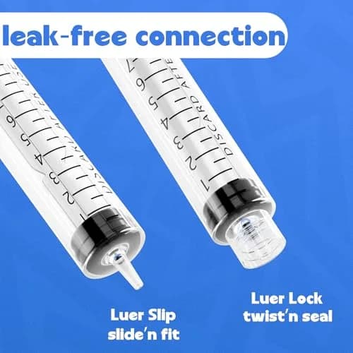 ginallt 3mL Luer Lock Syringes Without Needle - Sterile, 20 Pack | Precise Liquid Dispensing for Labs & Home thumbnail 5