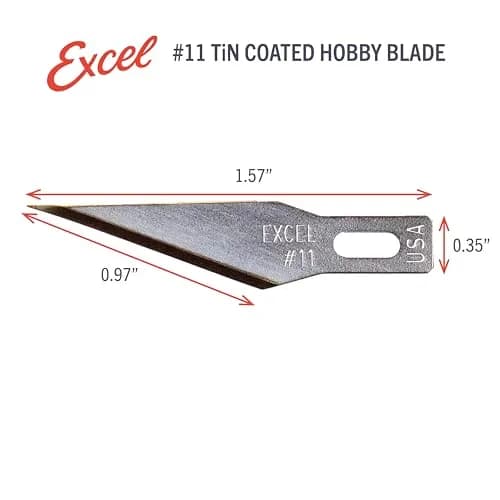 Excel Blades #11 Titanium Nitride Hobby Blades, 50-Pack, Carbon Steel | Precision Craft Refills thumbnail 4