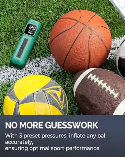ETENWOLF P200 Electric Ball Pump 2000mAh | Fast, Precise Inflation for Sports Balls thumbnail 3