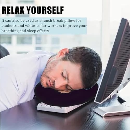 OULIGET Silicone Face Massage Pillow Black | Soft SPA Headrest for Beauty Beds & Travel thumbnail 5