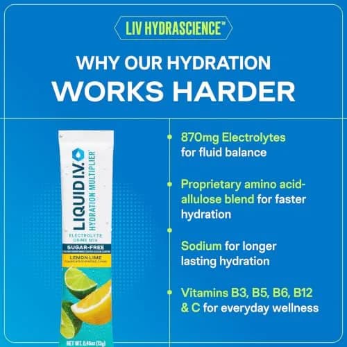 Liquid I.V. Sugar-Free Hydration Multiplier Electrolytes Mango Pineapple 14 Count | Clinically Proven Hydration thumbnail 4